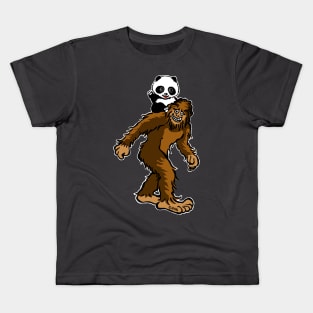 Gone Squatchin with Panda Kids T-Shirt